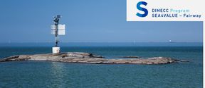 Sea For Value Fairway logo and photo of small island with radio tower