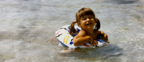Daniela swimming as a child