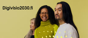 banner image with text digivisio2030.fi and 3 persons