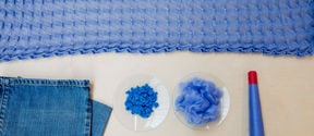 A scarf made of Ioncell.