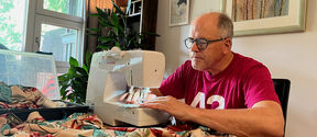 Gary Marquis has made dresses for his wife and his daughter, and one for his granddaughter as well. Photo: Lily Hernández.