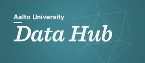 Logo for Aalto University Data Hub with turqoise background