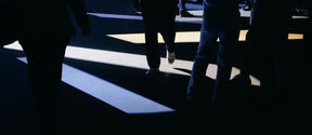 People walking and standing. Photo: Aalto University/Kristian Presnal