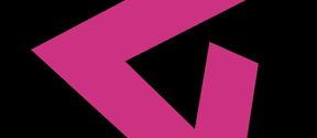 GAAY logo, pink G on black background