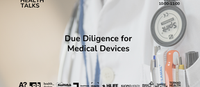 Banner image of the Health Talks event: Due diligence for medical devices