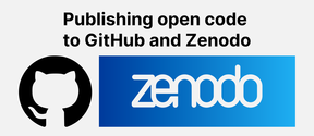 Publishing open code to GitHub and Zenodo