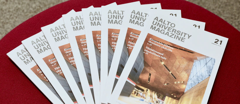 Aalto University Magazine, numeron 21 kansi