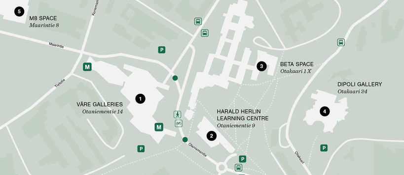Map of Aalto Exhibition Spaces