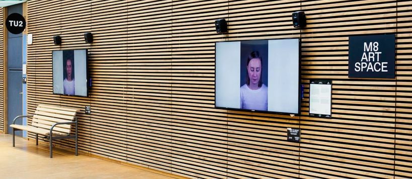 Image: Installation view of Jemina Lindholm exhibition 'Sick System'. Title 'How to make decisions' Video 05:53-2018