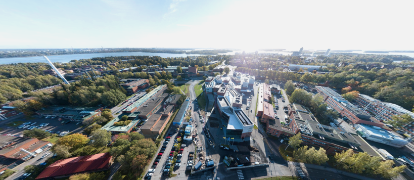 Otaniemi campus, aerial image, photo: Matti Ahlgren / Aalto University