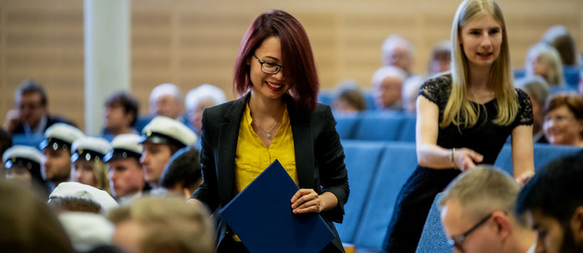 Lien Tran at her graduation ceremony