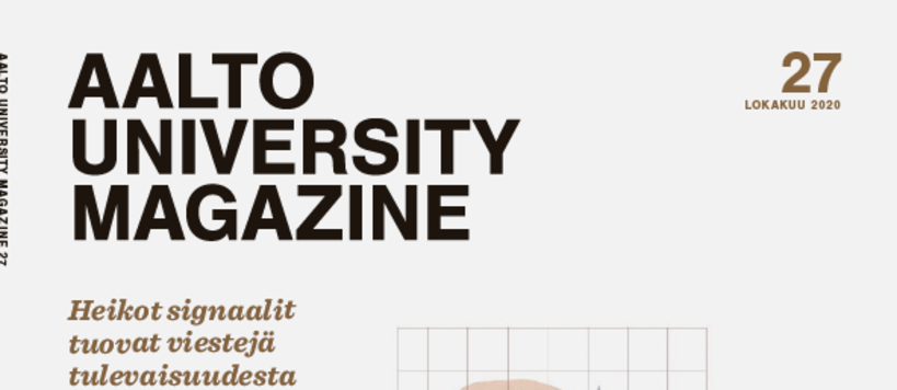 Aalto University Magazine -kansi, numero 27
