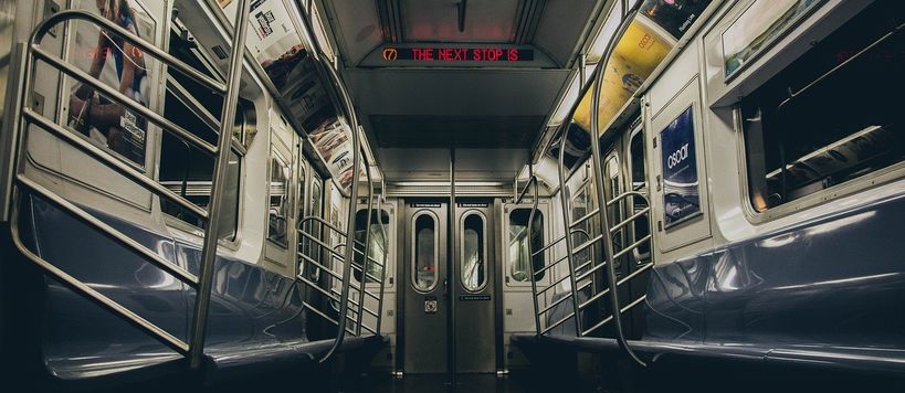 Empty subway cart