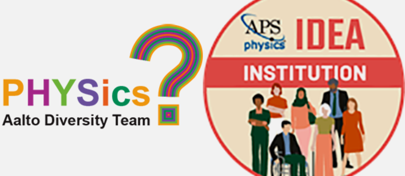 Logos showing PHYS Diversity Team and APS-IDEA participation