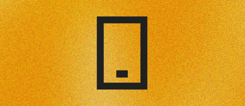 A symbol of a square with a dot in it visualizing forms
