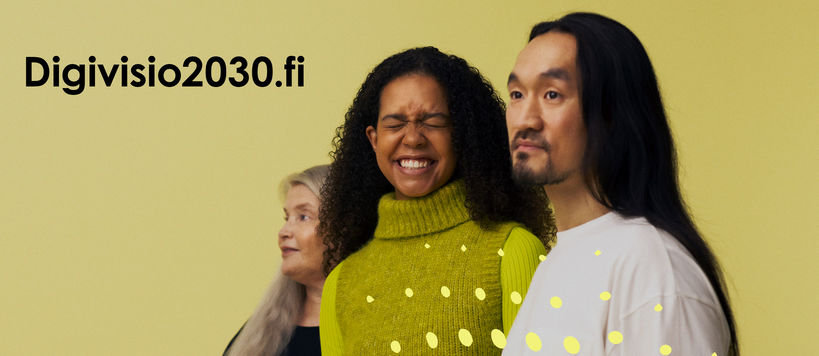 banner image with text digivisio2030.fi and 3 persons