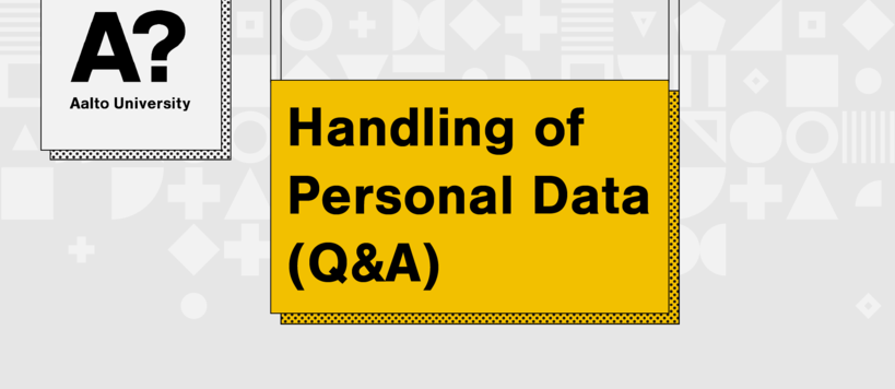 Handling of Personal Data (Q&A)