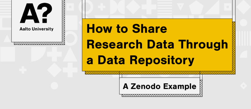 How to Share Research Data Through a Data Repository: A Zenodo Example