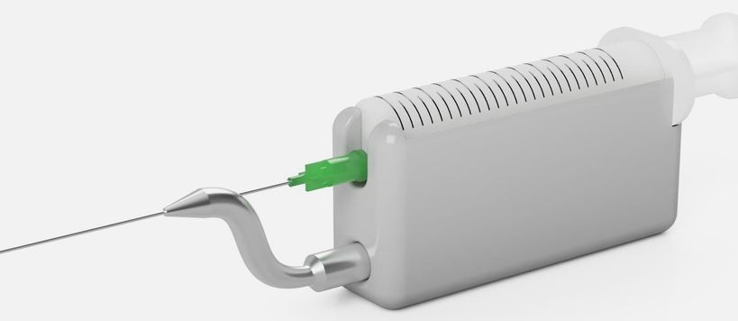 3D rendering of the custom-made ultrasonic device used in the doctoral research.