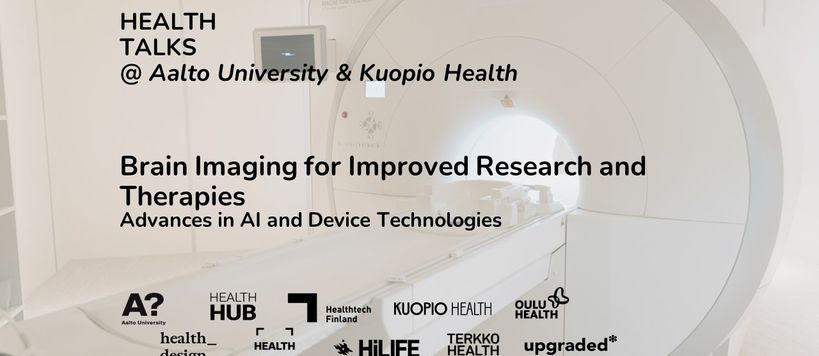 Health Talks Brain Imaging for Improved Research and Therapies event banner