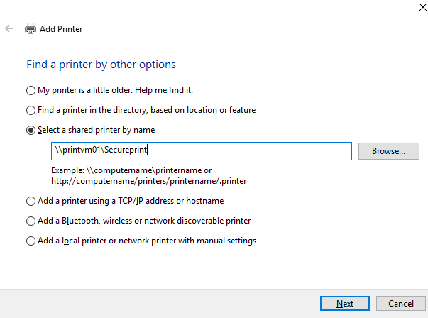 Adding a printer 4