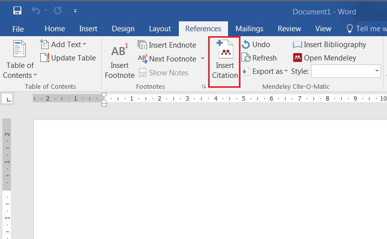 how to add mendeley to word