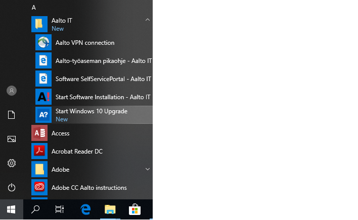Start Windows 10 Upgrade