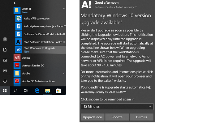 Start Windows 10 Upgrade and upgrade now