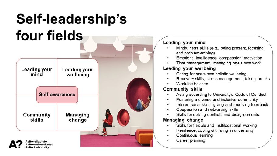 picture of self leadership's four fields