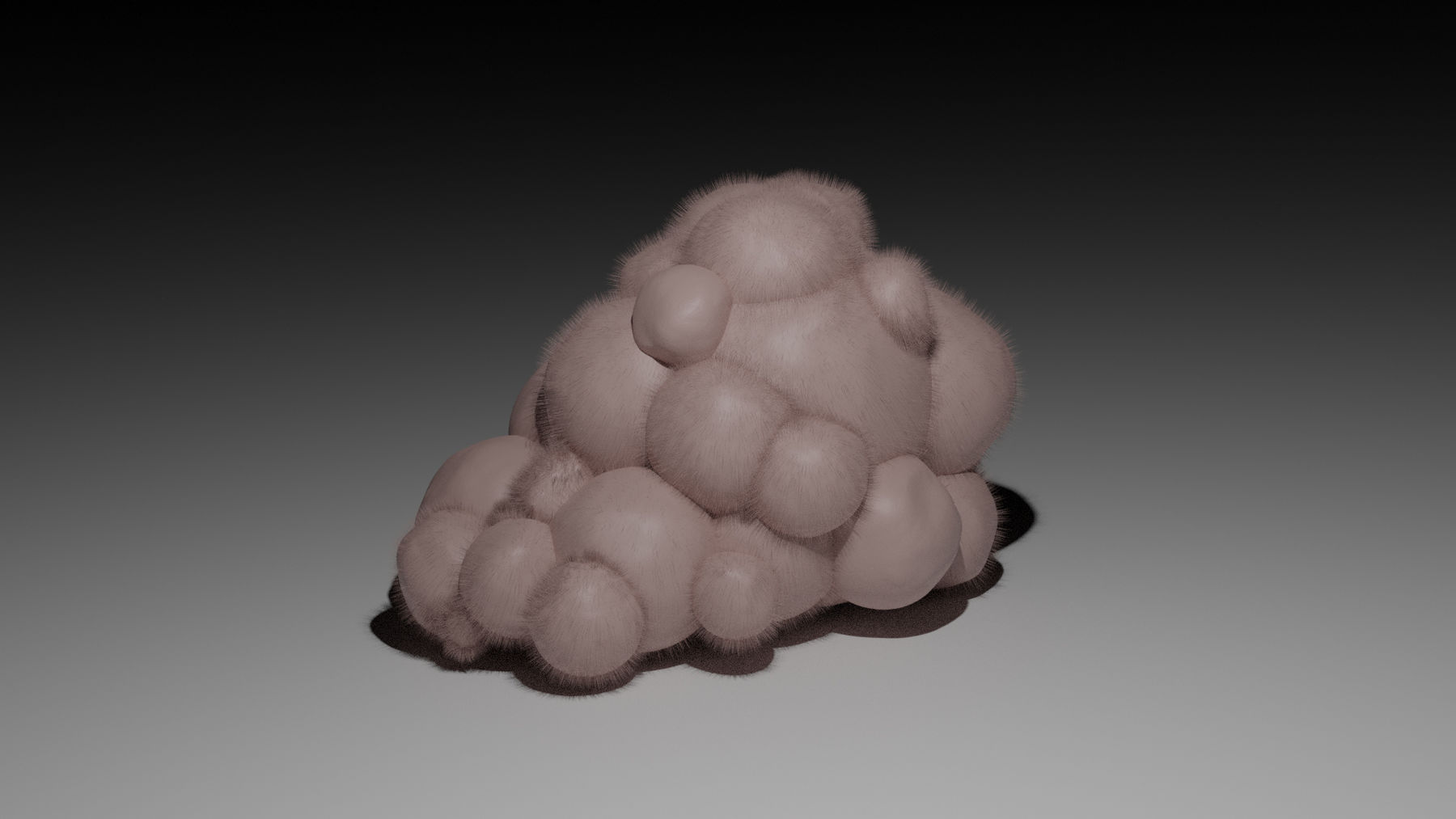 3D modelled organic hairy creature