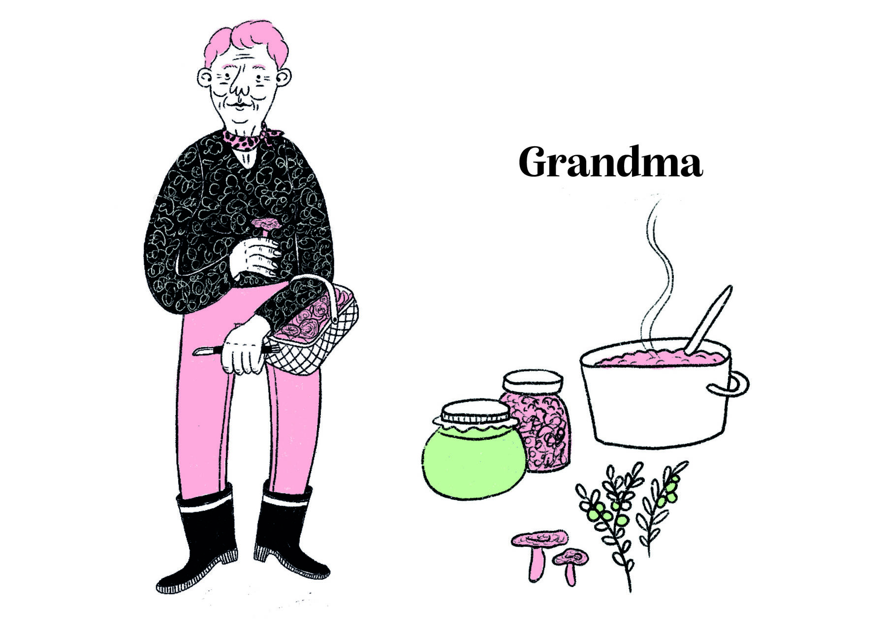 an illustration of grandma