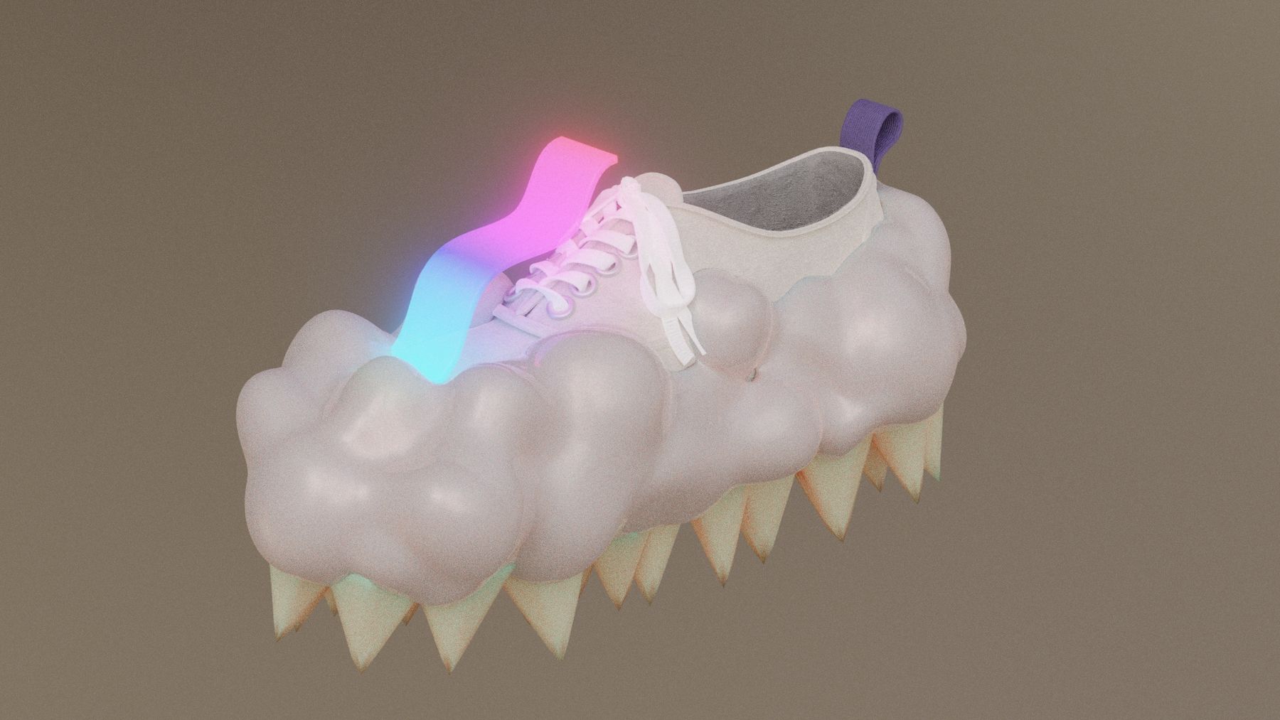 a render of augmented reality shoes
