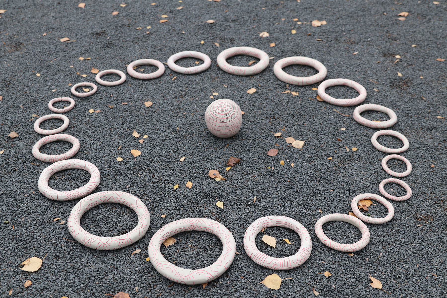 ceramic rings on ground