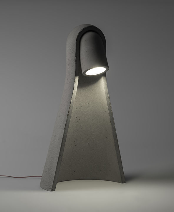 barbababa shaped concrete lamp