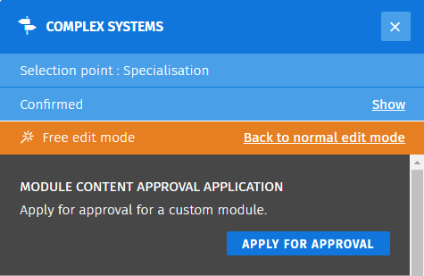 The location of the ‘Apply for approval’ button