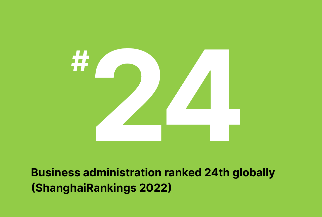 Business administration ranked 24th globally by ShanghaiRankings 2022