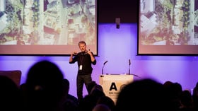 Daniel Landau gave a keynote at Aalto X Reality.