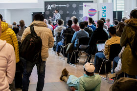 Aalto University / hackers listening the challenge presentations / photo: Mikko Raskinen 