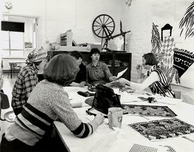 Textile art in the 1980s. University of Art and Design. Photo: Aalto University Archives