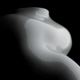 a close-up of an organic shaped sculpture