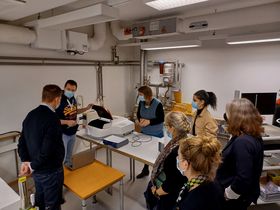 Lab tour. Photo by Aalto University, Giulnara Launonen