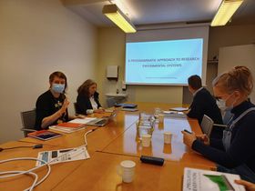 Presentation by Anne Louise Bang (VIA team). Photo by Aalto University, Giulnara Launonen