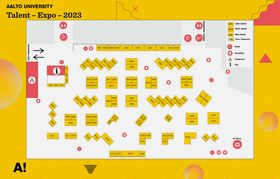 Final map of Aalto Talent Expo 2023