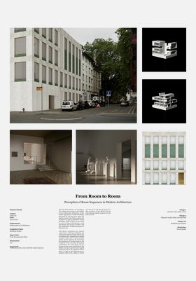 Thesis poster showcasing building and rooms