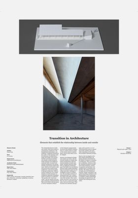 Thesis poster showcasing a model of a building