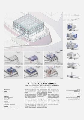 Thesis poster showcasing a building