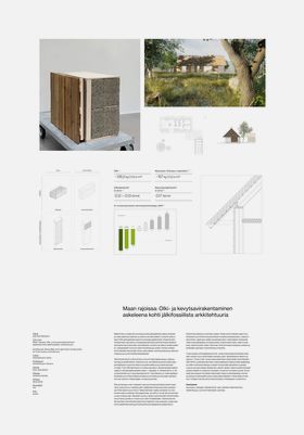 Thesis poster showcasing a brick and a building