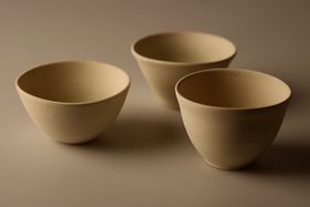 Three ceramic cups