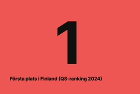 Infografik om första platsen i Finland i QS-ranking
