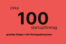 Infografik om 100 startupföretag som grundas årligen